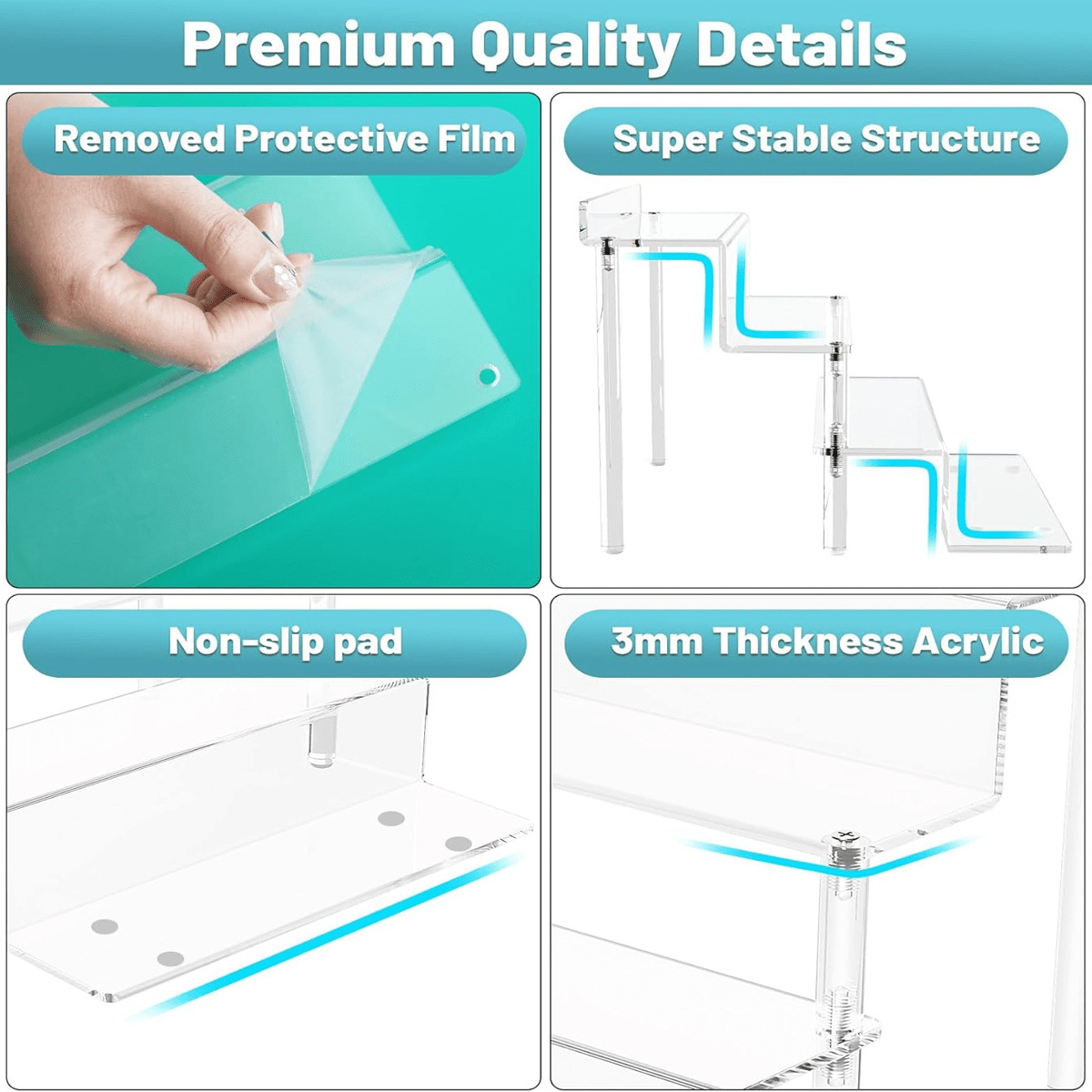 Stand Display Riser Akrilik, R - Pop Display Shelf ulasan dan harga